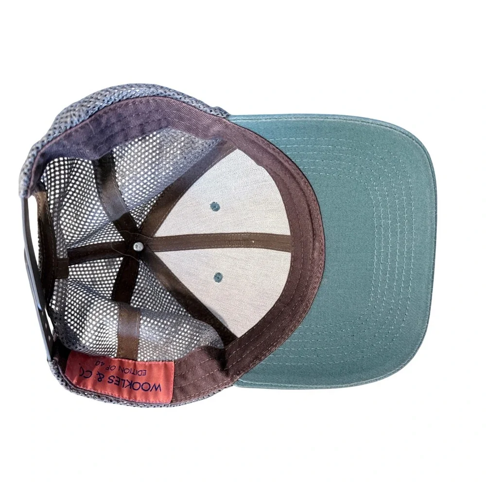 Wookles & Co. Limited Edition 40 Rainbow Gazelle Trucker Hat Blue Grey uSnapback